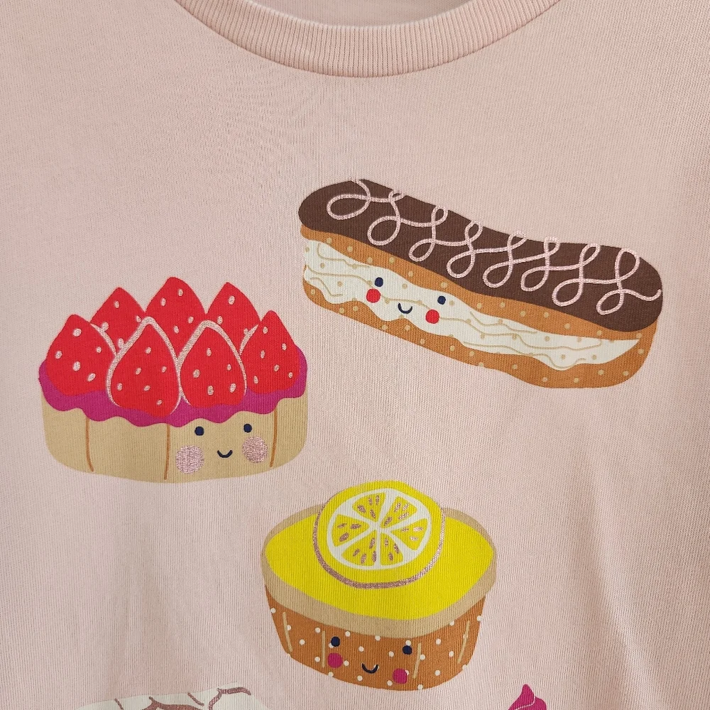 Mini Boden Pastry Graphic Tee Size 7/8 - Picture 2 of 6